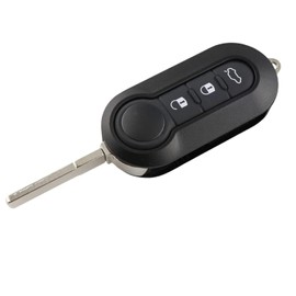 zoerbufan Replacement Flip Car Key Shell Remote Key Fob 3 Buttons Fait Car Key Shell Case for Fait 500 Panda Grande Punto Evo Ducato Bravo