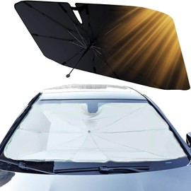 Auto Sonnenschutz Frontscheibe,Faltbar Auto-Sonnenschirm -mit UV-Schutz Sonnenschutz Auto für Windschutzscheibe, Sonnenschirm Wärmeisolierter, Sonnenschirm für die meisten Autos SUVs