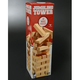 Cardinal JUMBLING WOOD TOWER CLASSIC PARTY FAMILY FUN GAME 48 WOOD BLOCK PIECES CARDINAL