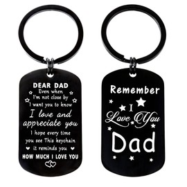 Meaningful Dad Gifts from Daughter & Son - Cute Keychain Gifts Ideal for Dad Birthday Father's Day Christmas Valentine's Day