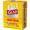 Glad Tall Kitchen Handle-Tie Trash Bags - 13 Gallon White