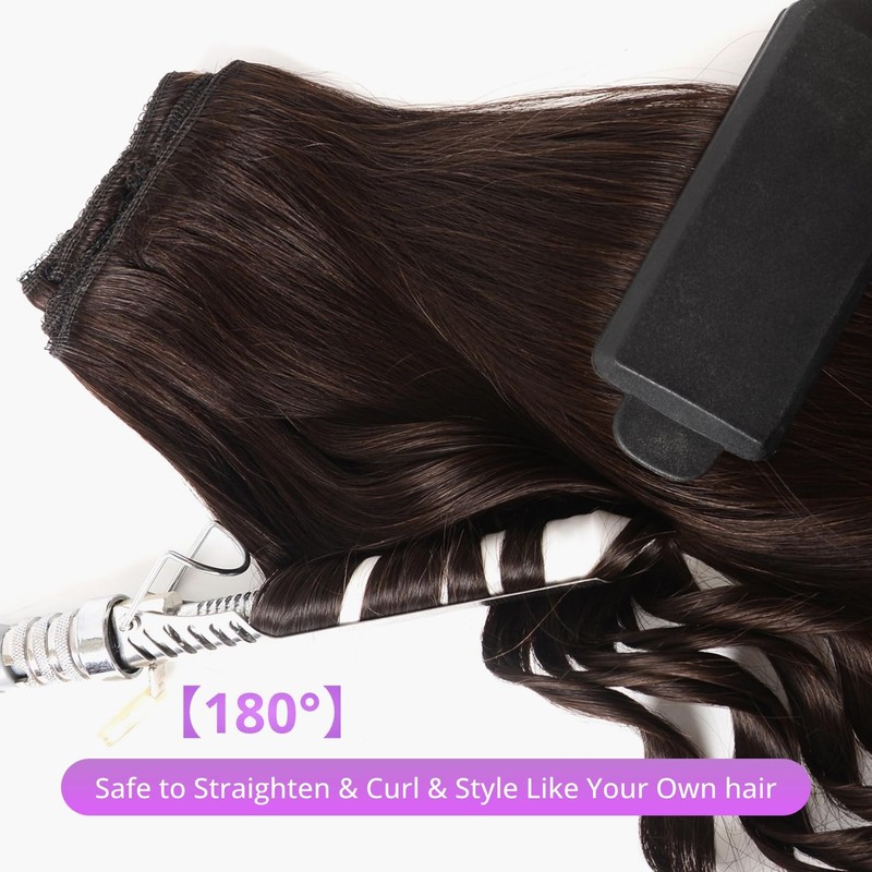 Nuzusa Clip in Hair Extensions Real Human Hair,100% Seamless Invisible