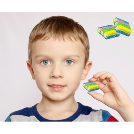 Fruidles Rainbow Bricks Gummy Candy, Delicious Licorice Sugar Coated Fruit Flavors Gummies, Party Favor, 2.2 Pounds