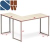 SHW 48-Inch Mission L-Shaped Home Computer Desk, Maple