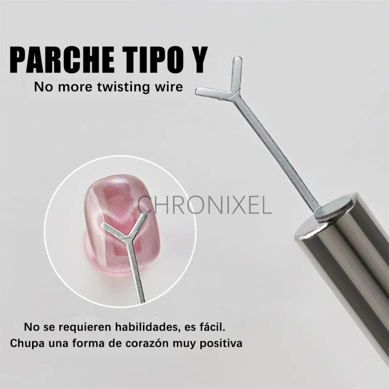 Chronixel Kit 8 Iman Crear Efecto Ojo Gato Corazon Unas+1440