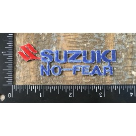 Unbranded Vintage SUZUKI NO FEAR Motorcycle Company Logo Embroidered Iron-On Patch