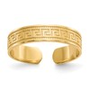IceCarats 10K Solid Yellow Gold Greek Key Adjustable Toe Ring