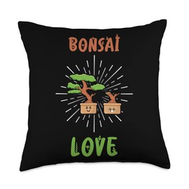 Bonsai Scissors, Bonsai Lover, Bonsai Fan Love, Lover, Funny Bonsai Throw Pillow, 18x18, Multicolor