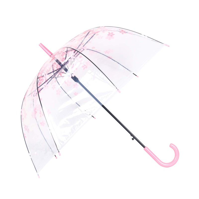 ThreeH Elegant Arch Umbrella Windproof Thick Transparent Cherry Cute Design