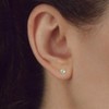 NKlaus Single Stud Earrings Genuine Blue Topaz Yellow Gold 585