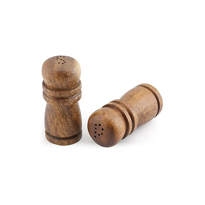 Acacia Wood Salt & Pepper Shakers 4 inch Tall