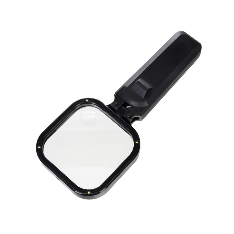 Levenhuk Zeno Read ZR10 Lightweight Handheld Black Magnifier with LED