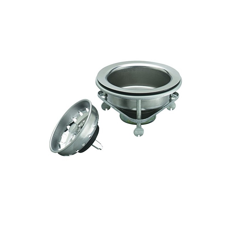 Plumb Pak Pp5416 Thumb Screw Style Kitchen Basket Strainer, Stainless