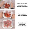 Pack of 100 Transparent Food Storage Bags, Elastic Disposable Storage