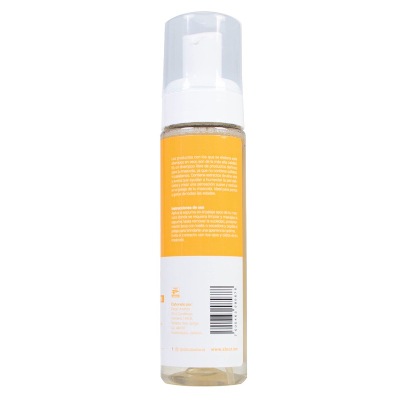Shampoo en Seco para Perros y Cachorros - Sin Sulfatos