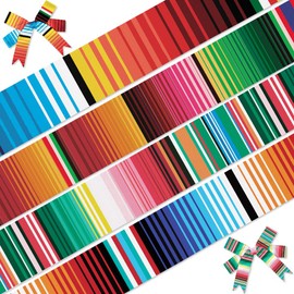 ALIBBON 4 Rolls 20 Yards 1" Cinco de Mayo Ribbon Fiesta Ribbon Mexican Serape Ribbons for DIY Crafts Party Decor, Mexican Ribbon Colorful Grosgrain Ribbon for Gift Wrapping Bows Crafting Supplies