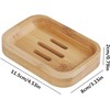 Kandid Bamboo Soap Dish - Curved Elevated Design with Drainage