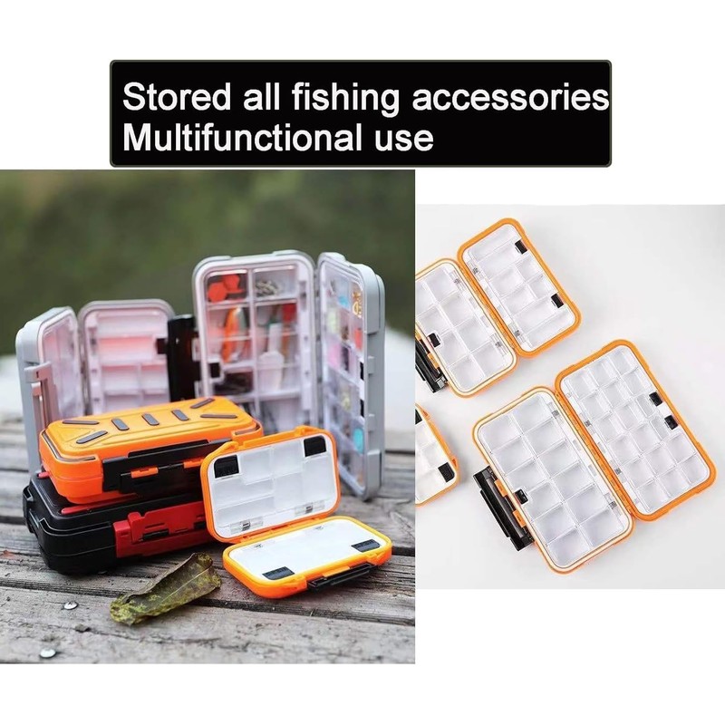 Aventik Waterproof Fishing Tackle Box Lures Hooks Bait Storage Case