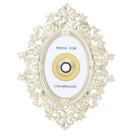 Decorative Door Bell Button Champagne Theme European Style Vintage Decor Ornamental Plaque