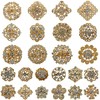 WeimanJewelry Lot 24pcs Rhinestone Crystal Brooch Pins Set Wedding Bouquet