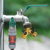 Uptotop Brass Garden Hose Splitter 2 way Heavy Duty, 2