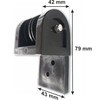 Telescopic Double Pulley for Pergola Rope (Black)
