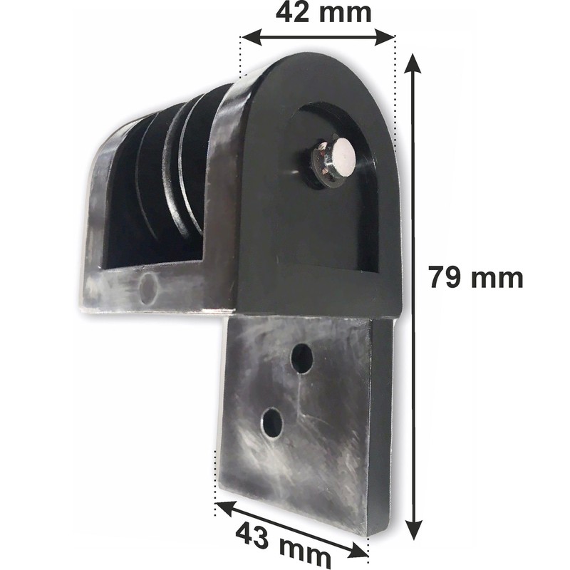 Telescopic Double Pulley for Pergola Rope (Black)