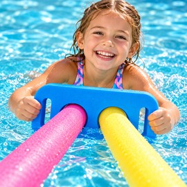 Swim Noodle Connector for Pool Play – Colorful Foam Connector for Building Fun Water Shapes with Swimming Noodles