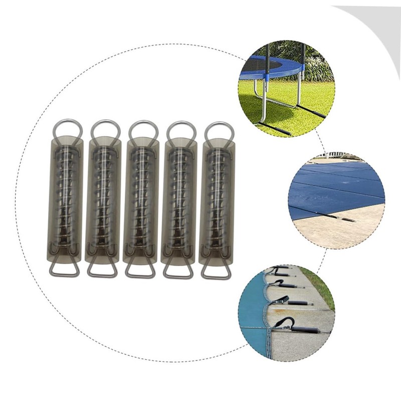 BESPORTBLE 5 Sets Pool Cover Spring with Sleeves Durable Stainless