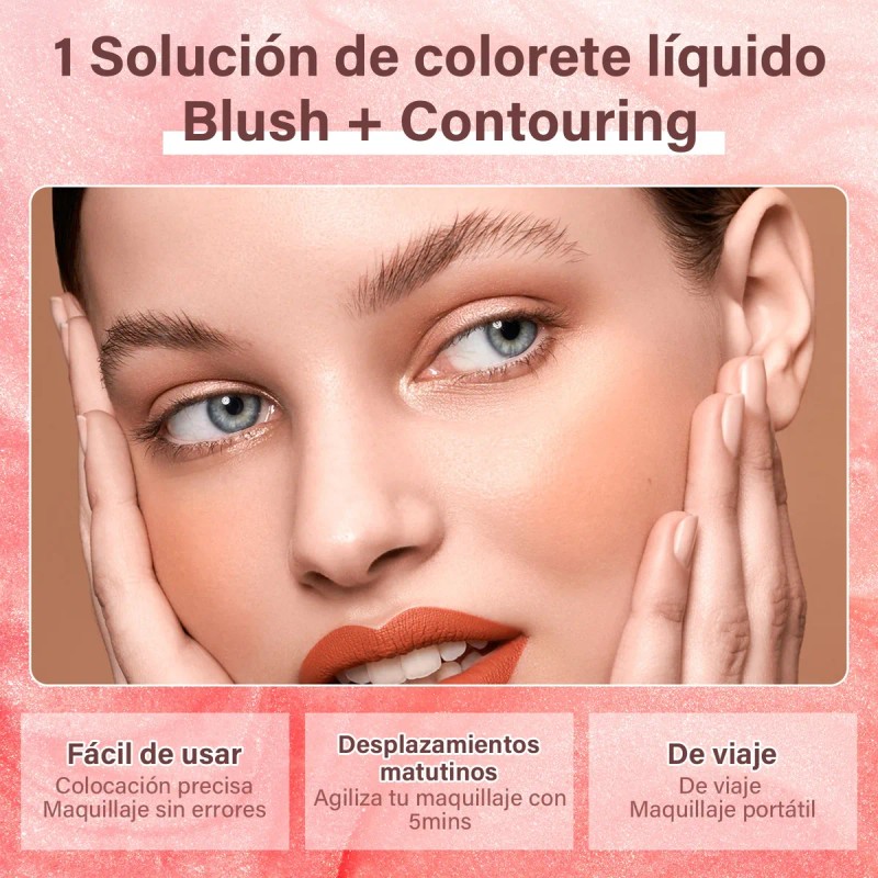 Rubor Líquido Blush Tono Makeup Del Maquillaje Humedecer