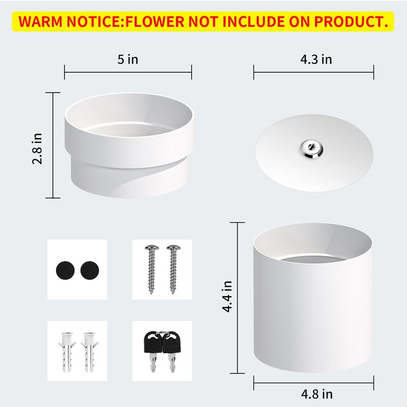 Sdstone Fireresistant Waterproof Flower Pot Diversion Safe with Fireproof Money