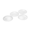 WOLFF - Set of 4 Pearl Beaded Crystal Dessert Plates