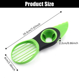 1 Pcs Avocado Cutter Slicer, Avocado Slicer, Avocado Cutter Tool, Multifunctional Avocado Slicer, Avocado Cutter, Avocado Peeler, 3-in-1 Avocado Slicer, for Fruit Kiwi Mango Kitchen Tool