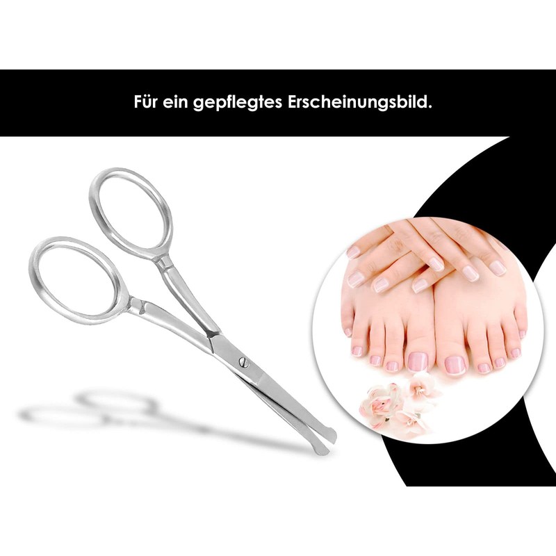 Curved Cut Nail Scissors with Round Safety Ends - 9