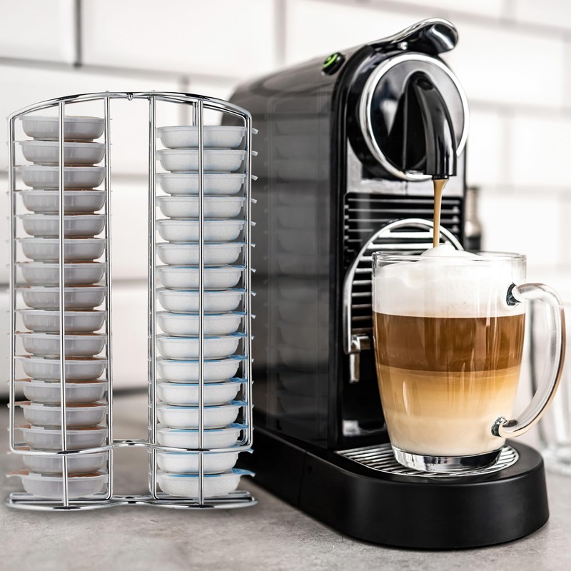 Relaxdays Capsule Compatible Tassimo, Coffee Pod Holder for 32 Units,