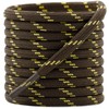 DELELE Round Work Boot Laces: 55 inch Coffee Yellow Heavy