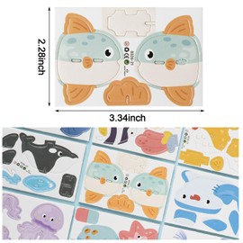 LOMIMOS Educational 3D Cartoon Puzzle for Kids,25Pcs 3D Cartoon Jigsaw Creative Learning Model for DIY Crafts Birthday Party Favor Gifts (Marine Organism)