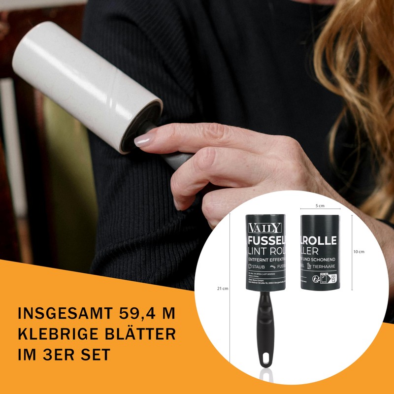 Vaily XXL Lint Roller Lint Remover with 2 Replacement Rollers