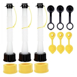 Laroal Gas Can Replacement Spout Kit Water Jug Or Gas Can Spout Flexible Pour Nozzle with Gasket Stopper Caps Screw Collar Caps Stripe Cap Spout Kit