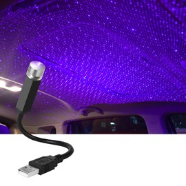 AOUZOVLI Sternenhimmel Auto Sternenhimmel Projektor Auto Mini Led Projection Lamp Star Night Sternenhimmel FüR Auto,Zur Verwendung Im Auto Und Bei Familienfeiern USB Universal (Lila-Blau)