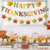 hhdatc 3PCS Thanksgiving Banner Set Happy Thanksgiving Banner Maple Leaves