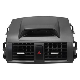 Saihisday 5567002340 Grey Center Dash AC Outlet Air Vent Panel with Clock Air Vent Emergency Switch Replacement for Toyota Corolla 2009 2010 2011 2012 2013 Replaces 55670-02340 5567002340