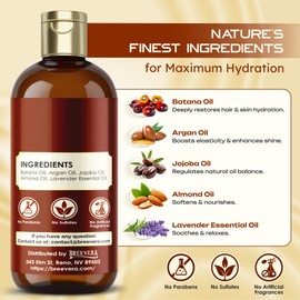 BREEVERA Batana Oil with Argan & Jojoba Oils – Hair & Skin Restoration Oil, Hydrates, Strengthens Hair, Promotes Growth, Restores Skin Glow & Elasticity, 100ml | 3.4 fl. oz.