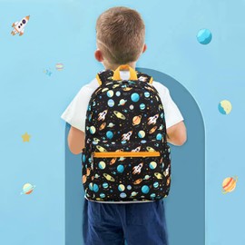 CAMTOP Kids Backpack Preschool Kindergarten Bookbag Toddler School Bag for Age 3-8 Boys and Girls(Rocket Planet)