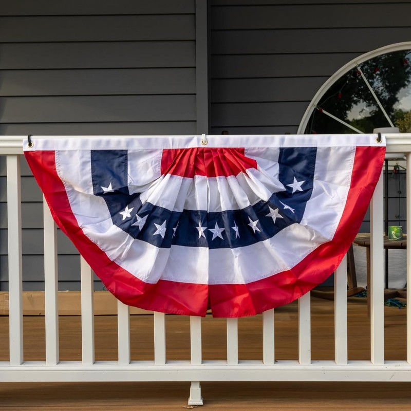 American Flags Bunting 3x6 FT 6 Pack, 4th of July