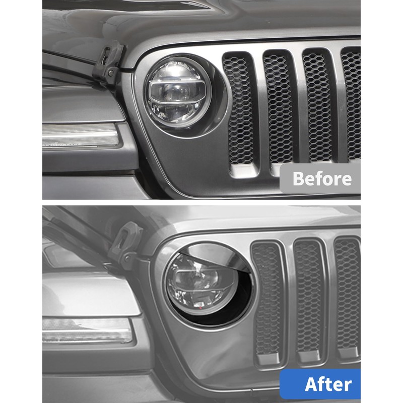 DSWSQ Birds Eyes Front Headlight Trim Cover Frame for 2018-2024