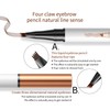 2 Pcs Microblading Eyebrow Pen, 2025 Upgraded 3D Waterproof 4-Tip
