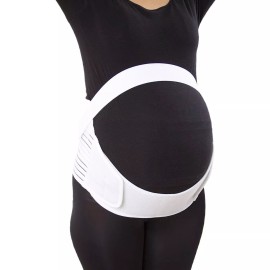 Hip Mall Maternity Support Belt Pregnancy Back Breathable Abdominal Binder White Size XXL