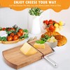 Filhome Wooden Cheese Slicer Cutter, Heavy Duty Cheese Cutter Board