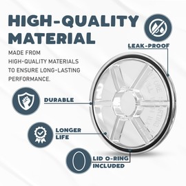 Aquatonics 357151 Pump Lid Replacement with O-Ring – Pool Pump Lid Replacement for Pentair Whisperflo, Intelliflo VF, VS 3050, SVRS – See-Through Clear Pool Pump Cover Lid